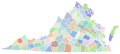 Standardized map of Virginia