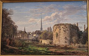 Vue du château de Dijon: la tour Guillaume (1861)