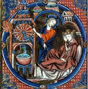 medieval illustration of a water clock