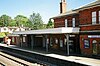 The platform and station building of Welwyn North railway station in 2004