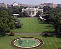 Marine One prepares for landing on the South Lawn where State Arrival Ceremonies for visiting heads of state take place