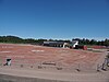 Peltosaaren pesäpallokenttä Riihimäellä, kuvattu heinäkuussa 2023.