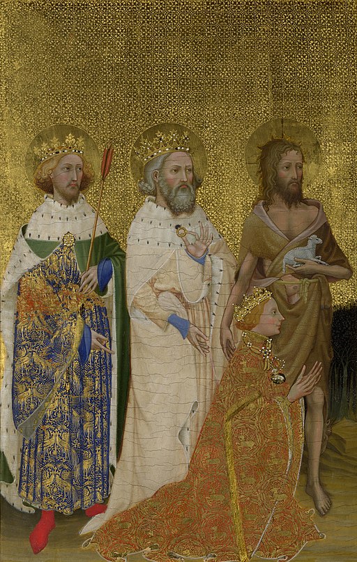 Wilton diptych; left-hand panel