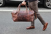 Wriggle House - Full-Grain Genuine leather Holdall Travel Bag.jpg