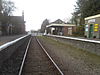 The track and platform area of Yaxham station in 2009