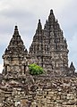 * Nomination Yogyakarta, Indonesia: Prambanan temple complex. --Cccefalon 04:14, 18 September 2015 (UTC) * Promotion Great composition and good color in soft light --Daniel Case 04:52, 18 September 2015 (UTC)