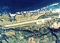 与那国空港（与那国町）付近の空中写真。（1977年撮影）