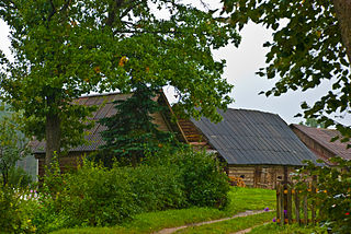 Zervynos Village in Dzūkija, Lithuania