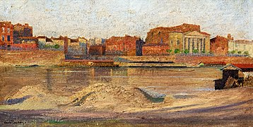 Etude des bords de Garonne depuis le port Viguerie (Study of the banks of the Garonne from the port Viguerie) by Henri Rachou