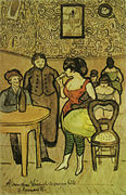 Burdel-eszena, Van Goghi bidalia eta hari eskainia, 1888.