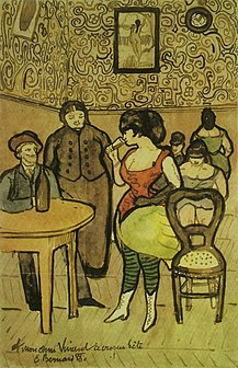 Scene fra bordel, sendt og dedikeret til Van Gogh, 1888.[8]