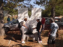 A memorial in the village.