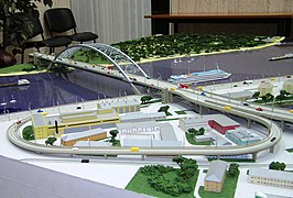 Фото макета арково-підвісного мосту у складі ПМП