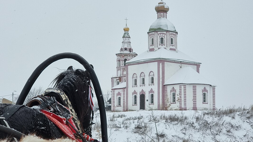 Поездка в санях по Ильинскому лугу