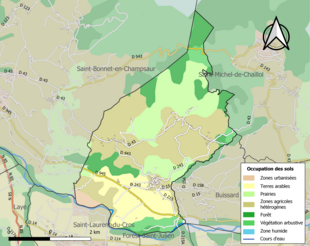 Carte de l'occupation des sols de la commune en 2018 (CLC).