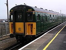 South West Trains Class 421 at Lymington Pier. 1498 at Lymington Pier.JPG