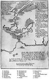 1781 Canizares map of San Francisco Bay 1781 Canizares Map of San Francisco Bay (cropped).jpg