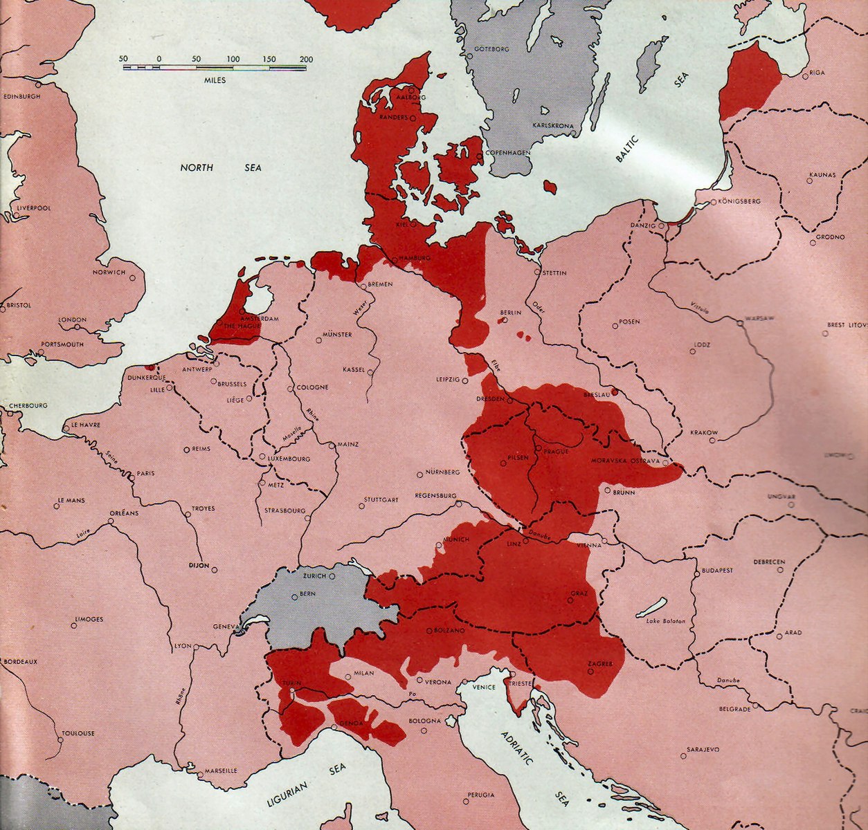 Германия 1944 год карта