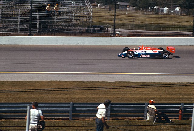Scott Brayton's Amway sponsored race car at the 1987 Indianapolis 500
