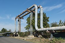 Expansion loop on heating pipeline 2015 Klodzko, ul. Objazdowa, rurociag cieplowniczy 03.JPG