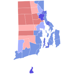 2018 Rhode Island gubernatorial election results map by municipality.svg