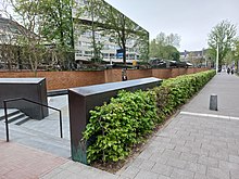 Southern entrance on the Weesperstraat, Amsterdam, 2022. 2022 Holocaust Namenmonument, Asd (12).jpg