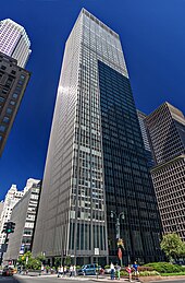 The facade of 270 Park Avenue's stories as seen from Park Avenue