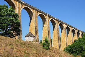 2 typical stone architecture relicts in the Dordogne, stone bridges and so called bouriane (the small storage house at the foot of the bridge) - panoramio.jpg