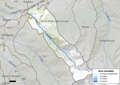 Carte des zones inondables.