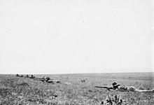 9th Light Horse Regiment troopers in a firing line during the Second Battle of Gaza 9th Light Horse Second Gaza (AWM A00223).JPG