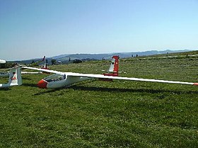 Vista dell'aliante