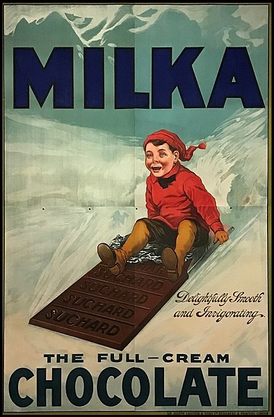 Since its beginning, milk chocolate has been associated with Alpine scenery.