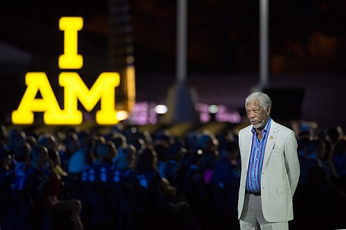 Academy Award-winning actor Morgan Freeman narrates for the opening ceremony to the 2016 Invictus games in Orlando, Florida