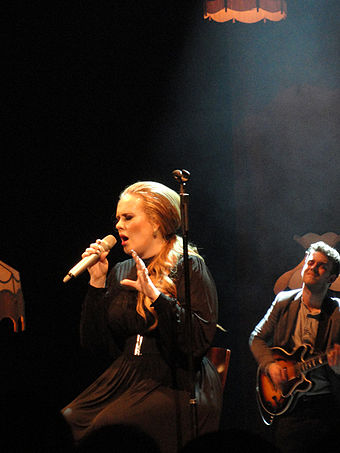 Adele performing in Seattle, Washington, on 12 August 2011