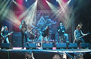 Amaranthe performing at the Wacken Open Air festival Amaranthe - Wacken Open Air 2012.jpg