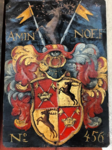 Aminoff Noble Family's Coat of Arms of the Noble Lineage at the House of Nobility in Stockholm.