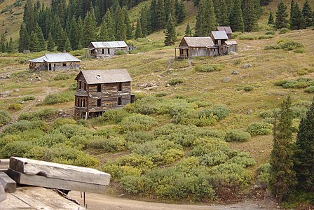Abandoned buildings at Animas Forks, Colorado