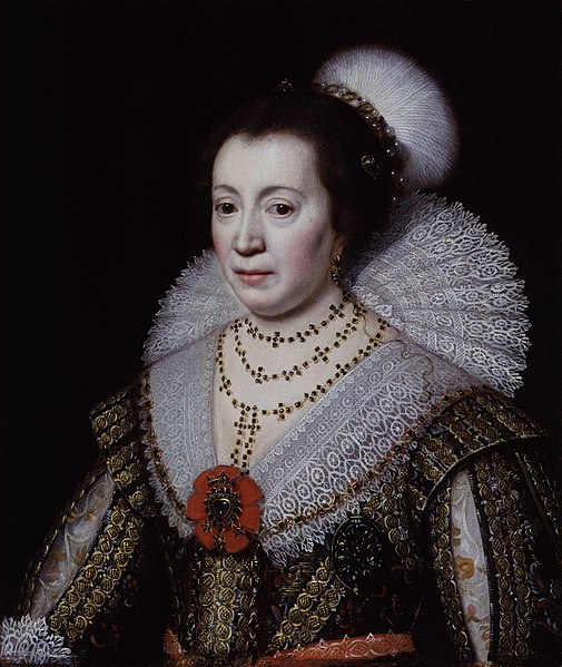Portrait of Carleton's wife Anne (née Glemham) by the studio of Michiel Jansz. van Mierevelt, circa 1625
