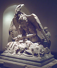 עיט על מצבת קבר מהווילה של הלגאטוס מרקוס ולריוס מסלה רופוס, מקורו בתקופת שלטונו של הקיסר אוגוסטוס.