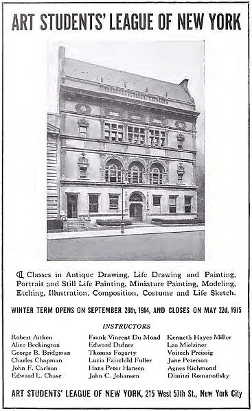 Advertisement in The International Studio (magazine) of 1914