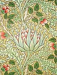 "Artichoke" wallpaper, by John Henry Dearle for William Morris & Co., Ca. 1897 (Victoria and Albert Museum)