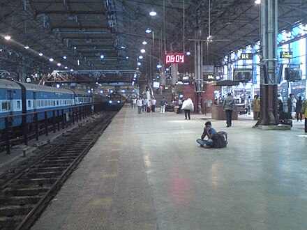 An inside view of Mumbai Central Station