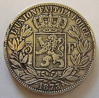 5 francs (1873) BELGIUM, LEOPOLD II, 1873 ---5 FRANCS a.jpg