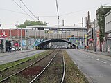 der Bahnhof Ehrenfeld und die Ehrenfelder Straße in Köln-Ehrenfeld