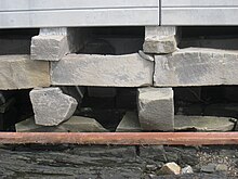Cribstones used in the cobwork construction of the bridge Bailey Island Bridge, Harpswell, ME - IMG 7901.JPG