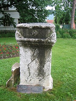 Roman ruins in downtown Bajina Bašta.