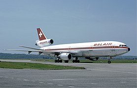 McDonnell Douglas DC-10 de Balair en 1985.