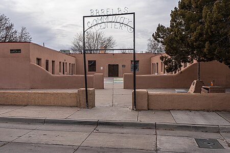 Barelas Community Center viewed from Barelas Ave on 16 Jan 2023