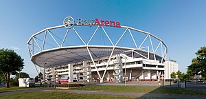 The BayArena seen from the northeast, 2009