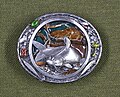 Belt buckle for fisherman, designed with hooks and a catfish